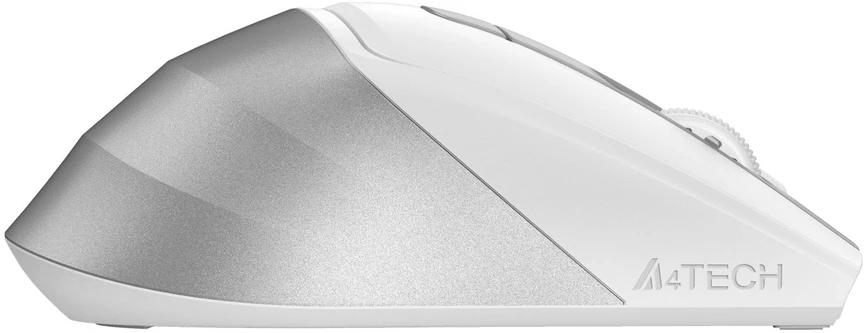 Pelė A4Tech FB45CS Air2 FStyler, belaidė tyli biuro pelė, BT+2.4GHz, balta