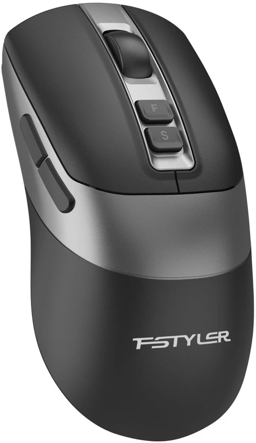 Pelė A4Tech FB50CS Plus FStyler, belaidė cicha biurowa pelė, BT+2,4GHz, juoda