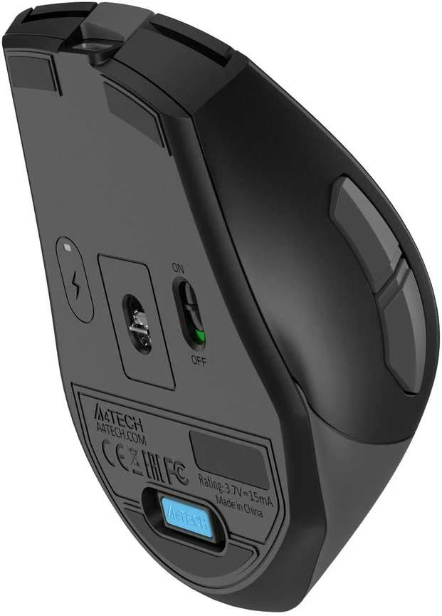 Pelė A4Tech FG35C Plus FStyler, belaidė biurowa pelė, 2,4GHz, pilka