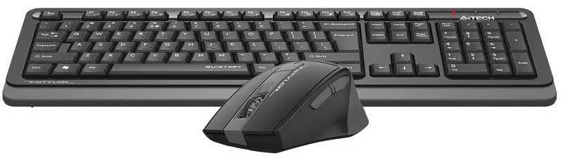 Klaviatūra A4tech FGS1035Q, belaidė biuro klaviatūros ir pelės rinkinys, pilka