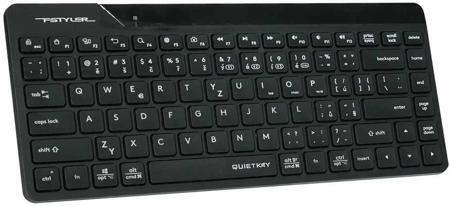 A4tech FStyler FBK22 AS, Wireless Dual mode Bluetooth+2.4G klaviatūra, CZ, juodas