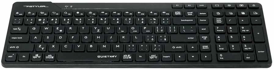 A4Tech Fstyler klaviatūra FBK27CAS, nespaudžianti, 96 % naudojama.