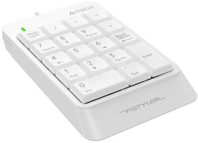 A4Tech FStyler FK13P klaviatūra skaičių, su laidu (USB) balta