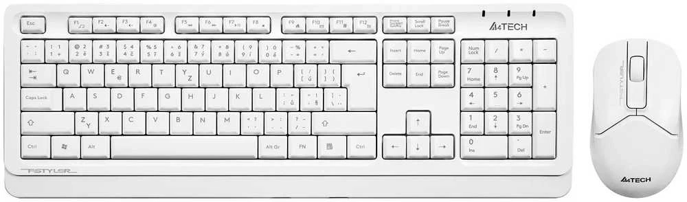 A4Tech FG1012 Rinkinys klaviatūra Belaid CZ, Balta Su belaidė optinė pelė, AA, klasikinė, 2.4 [Ghz]