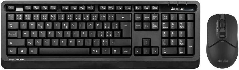 Rinkinys Klaviatūra su pele A4Tech Fstyler FG1012 belaidė juoda