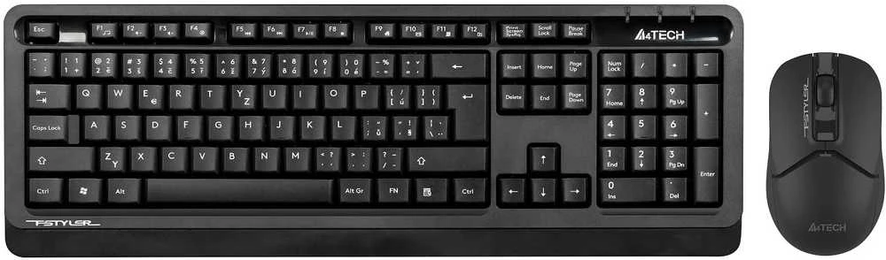A4Tech FG1012S Rinkinys klaviatūra CZ, juoda su belaide optine pele, 2.4 [Ghz]