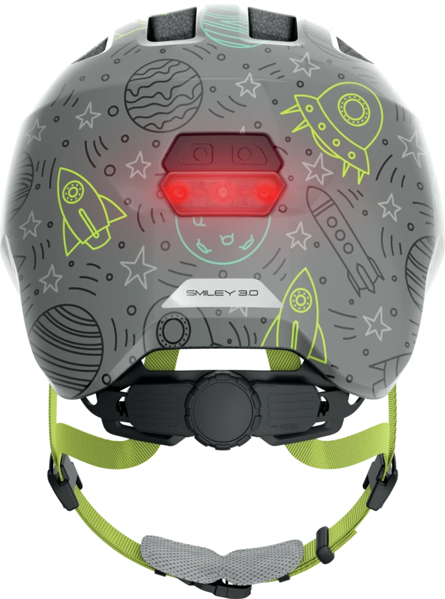 Abus Germany Abus Smiley 3.0 LED pilkas erdvus dydis M (50-55) / vaikiškas šalmas
