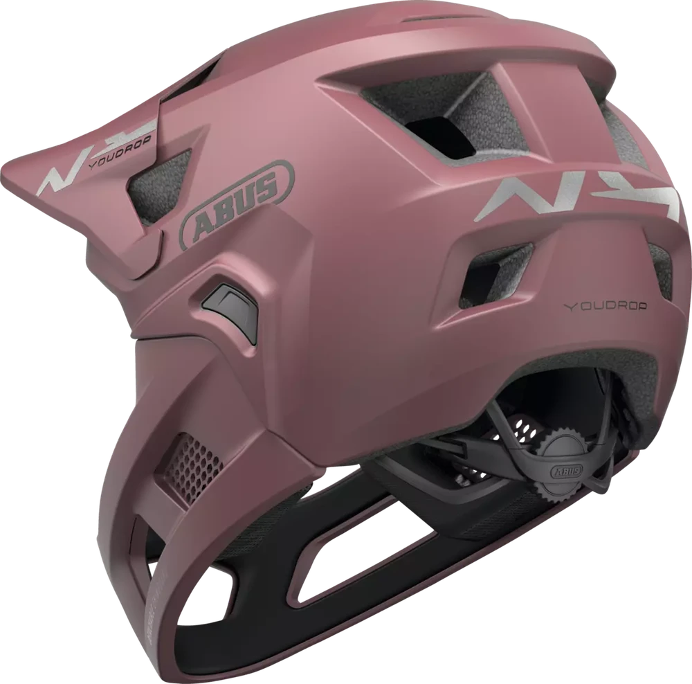 Abus Germany Abus YouDrop FF Blush Raudona dydis S (48–55) / Uždaras šalmas