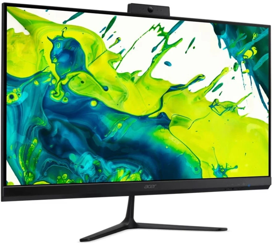 Stacionarus kompiuteris ACER PC AiO Aspire C27-2G_LUBR75825U_65W,Ryzen 7 5825U,8GB,512GB SSD,Vega 8 Graphics,Linux,Juodas