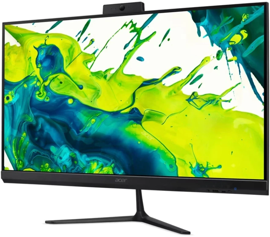Stacionarus kompiuteris ACER PC AiO Aspire C27-2G_LUBR75825U_65W,Ryzen 7 5825U,8GB,512GB SSD,Vega 8 Graphics,Linux,Juodas