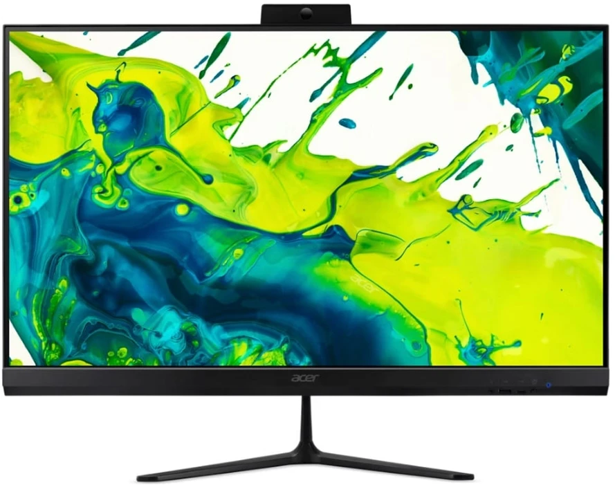 Stacionarus kompiuteris ACER PC AiO Aspire C27-2G_LUBR75825U_65W,Ryzen 7 5825U,8GB,512GB SSD,Vega 8 Graphics,Linux,Juodas