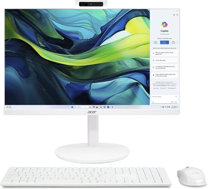 Stacionarus kompiuteris ACER PC AiO Aspire C27A-GRPL_JUWCI513420H_90W, Core i5 13420H, 16 GB, 1024 GB SSD, Intel Graphics, W11, balta