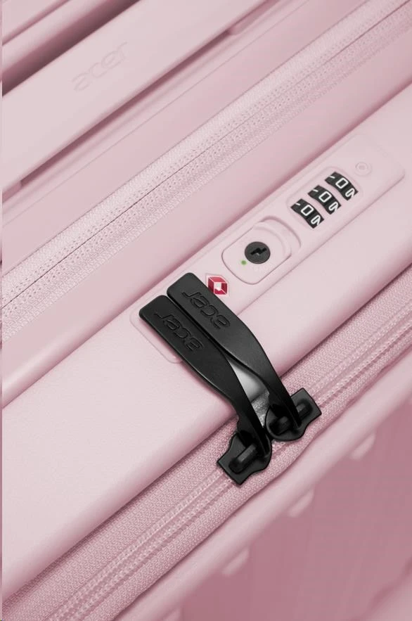 ACER Barcelona Luggage 20", šviesiai rožinis, kietas kelioninis lagaminas, medžiaga: 100 % perdirbtas PET, TSA kodinė spyna, p