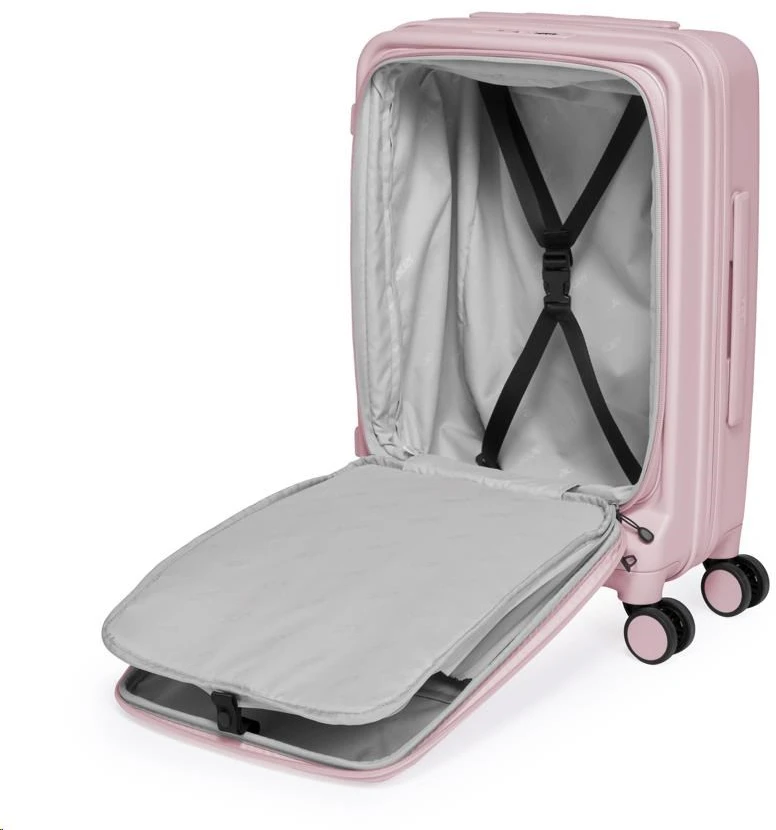 ACER Barcelona Luggage 20", šviesiai rožinis, kietas kelioninis lagaminas, medžiaga: 100 % perdirbtas PET, TSA kodinė spyna, p