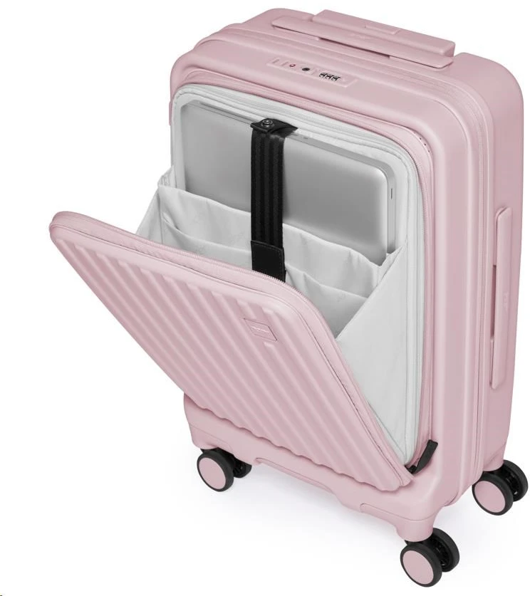 ACER Barcelona Luggage 20", šviesiai rožinis, kietas kelioninis lagaminas, medžiaga: 100 % perdirbtas PET, TSA kodinė spyna, p
