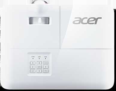 Acer S1286Hn duomenų projektorius 3500 ANSI lumens DLP XGA (1024x768) Prie lubų montuojamas projektorius Balta