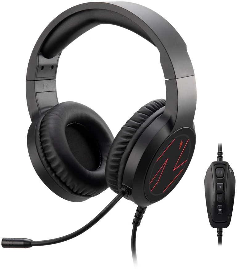 Acer ausinės NITRO GAMING Ausinės 310 (NHW310), žaidimų, garso valdymo dėžutė, 20KHz, ENC, juodos