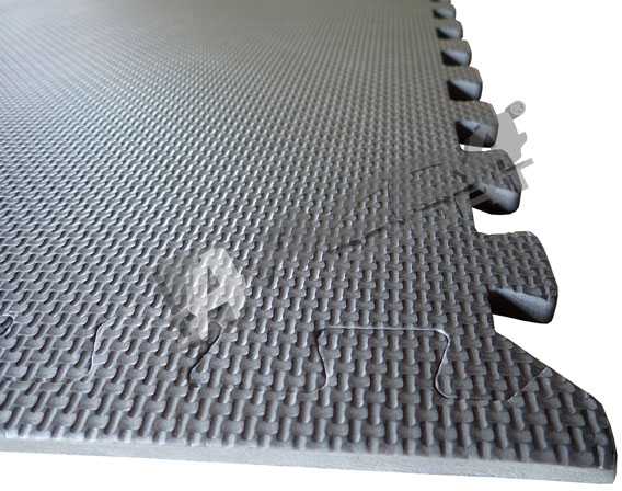 Acra Kubisport Mata ochronna na siłownie pod sprzęt sztangę 120 x 120 x 1 cm (Kub_05-D83K)