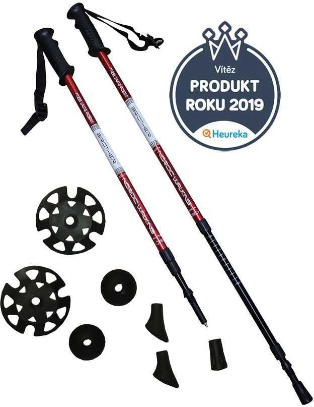 CRIVIT sulankstomos, reguliuojamo ilgio, šiaurietiško ėjimo lazdos KUBISPORT 65–135 cm