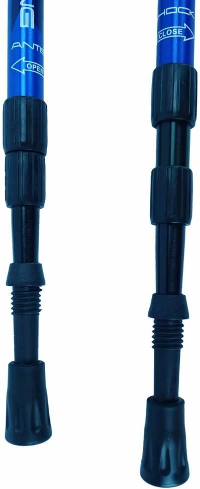 CRIVIT sulankstomos, reguliuojamo ilgio, šiaurietiško ėjimo lazdos KUBISPORT 65–135 cm