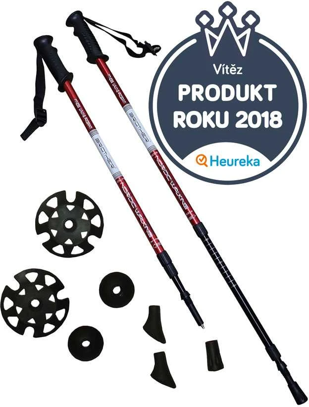 CRIVIT sulankstomos, reguliuojamo ilgio, šiaurietiško ėjimo lazdos KUBISPORT 65–135 cm