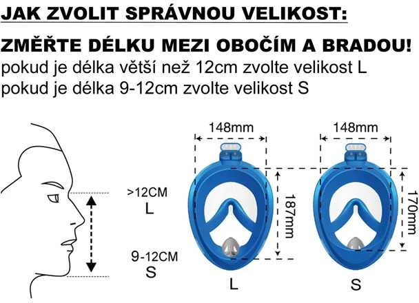 Acra CorbySport Viso veido nardymo kaukė su vamzdeliu