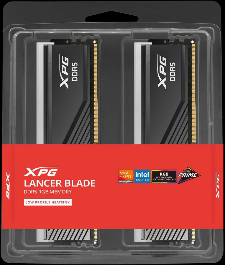 RAM ADATA XPG LANCER BLADE RGB DDR5 32GB 2x16GB UDIMM 6000MHz CL 30-40-40 Juodas