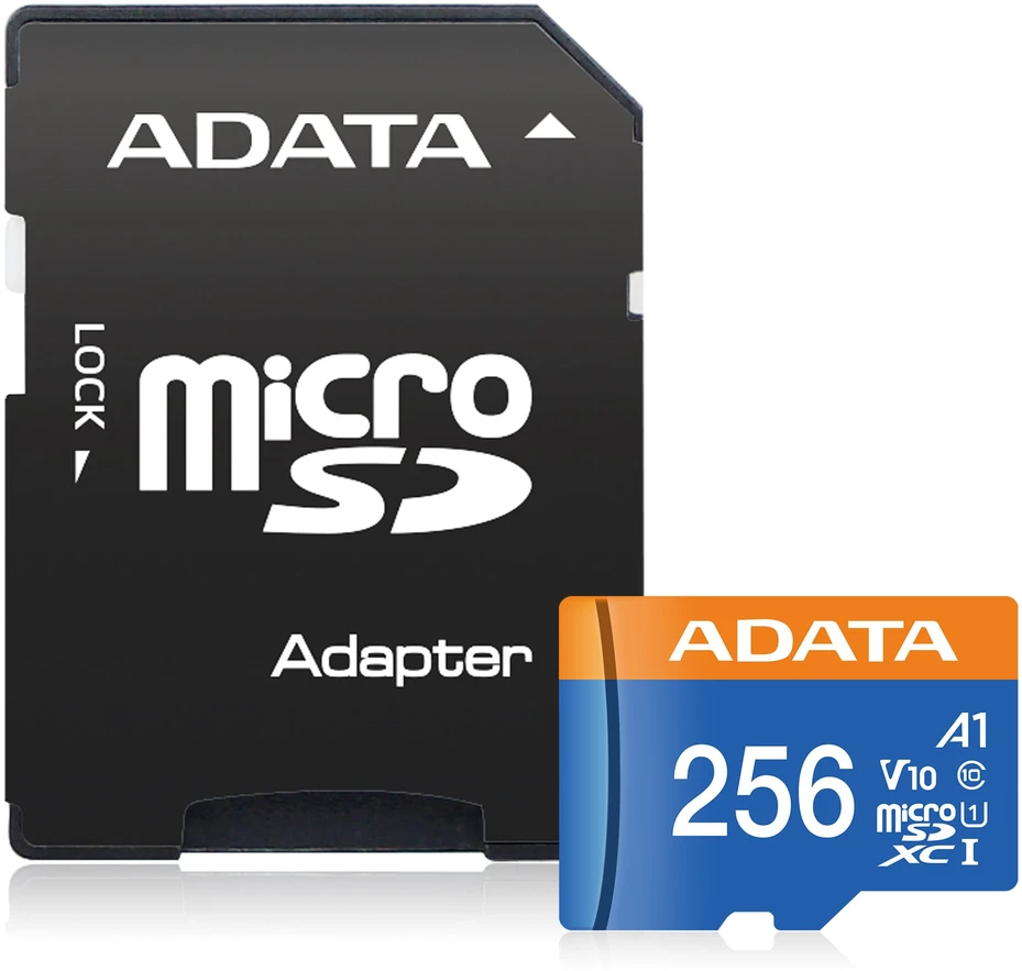 ADATA 256GB Premier Micro SDHC, R/W iki 100/25 MB/s, su adapteriu