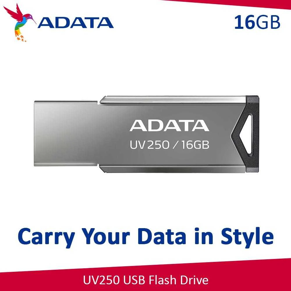 ADATA DUOMENYS | FlashDrive UV250 | 16 GB | A tipo USB | Sidabrinis