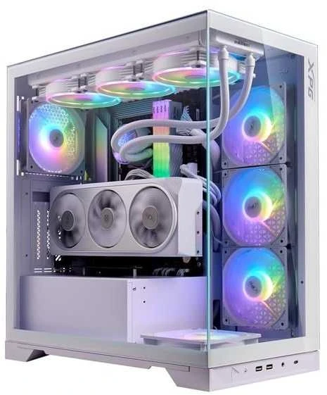 ADATA XPG dėklas INVADER X Mid-Tower, be maitinimo šaltinio, 5x 120 mm ventiliatorius, baltas