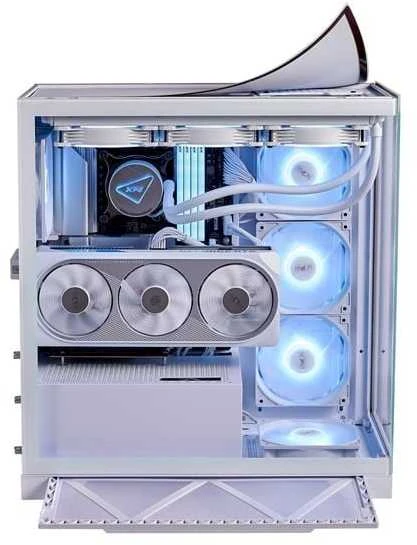 ADATA XPG dėklas INVADER X Mid-Tower, be maitinimo šaltinio, 5x 120 mm ventiliatorius, baltas