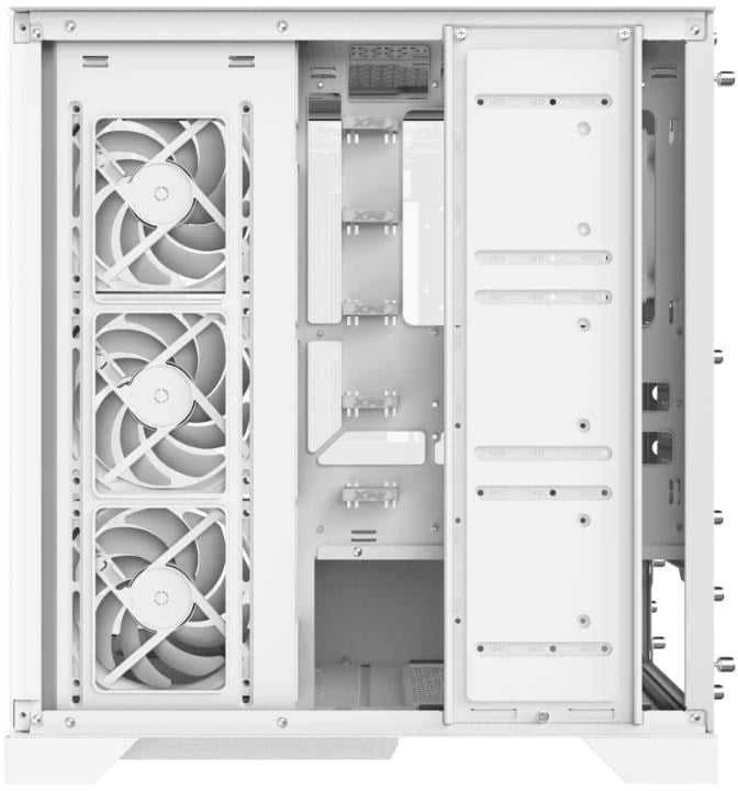 ADATA XPG dėklas INVADER X Mid-Tower, be maitinimo šaltinio, 5x 120 mm ventiliatorius, baltas