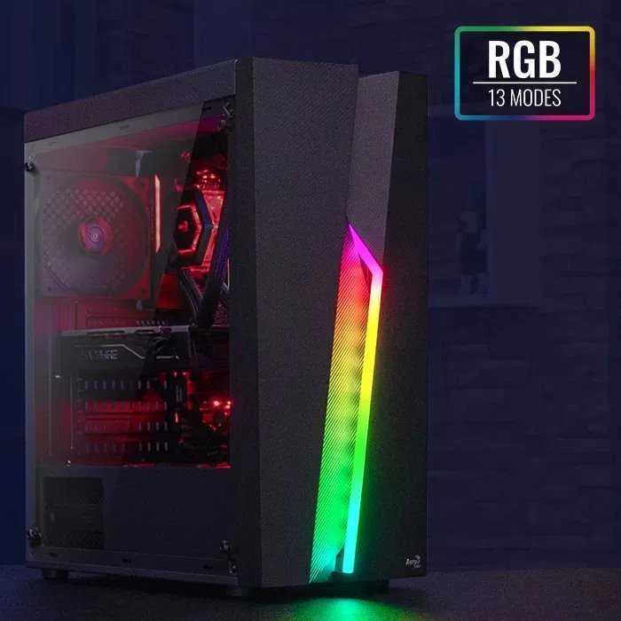 AEROCOOL AEROPGSBOLT-BK-RGB PC dėklas ATX Aerocool BOLT RGB USB 3.0 - 1x120mm Juodas FAN