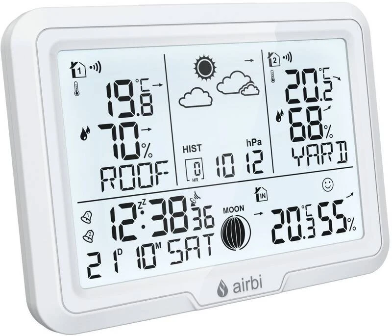 Airbi DUO - weather station with 2 wireless sensors