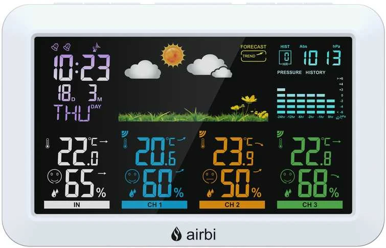 Airbi HOME – meteorologinė stotelė su 3 jutikliais