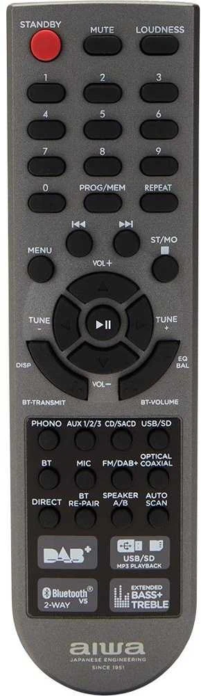 Aiwa AV imtuvas stereo AIWA AMR-200DAB Bluetooth su DAB+/FM (AMR-200DAB)