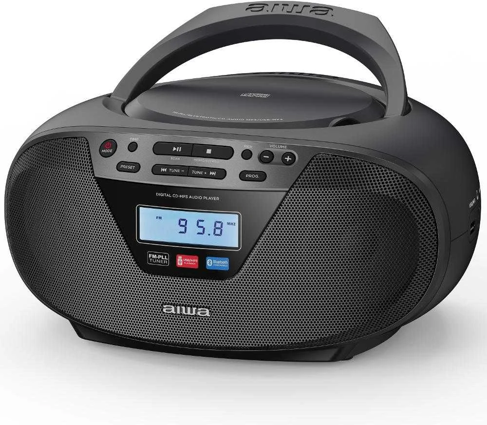 AWA Aiwa BBTU-400BK nešiojamoji stereo sistema Analoginis ir skaitmeninis 6 W FM Juoda MP3 atkūrimas