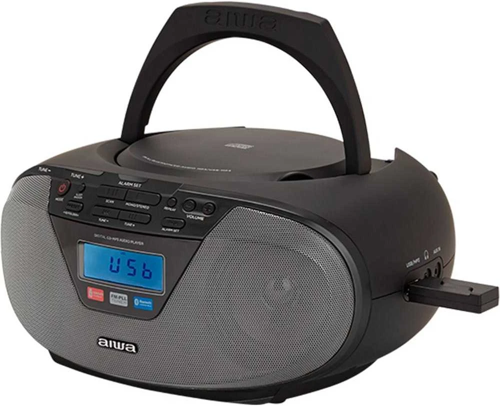 AWA Aiwa BBTU-400BK nešiojamoji stereo sistema Analoginis ir skaitmeninis 6 W FM Juoda MP3 atkūrimas