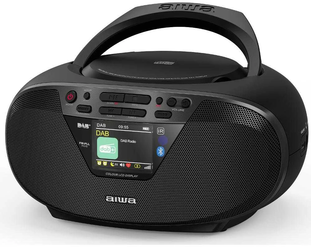 Grotuvas Aiwa Boombox AIWA BBTU-500 DAB+/FM RDS/CD/USB/BT juoda