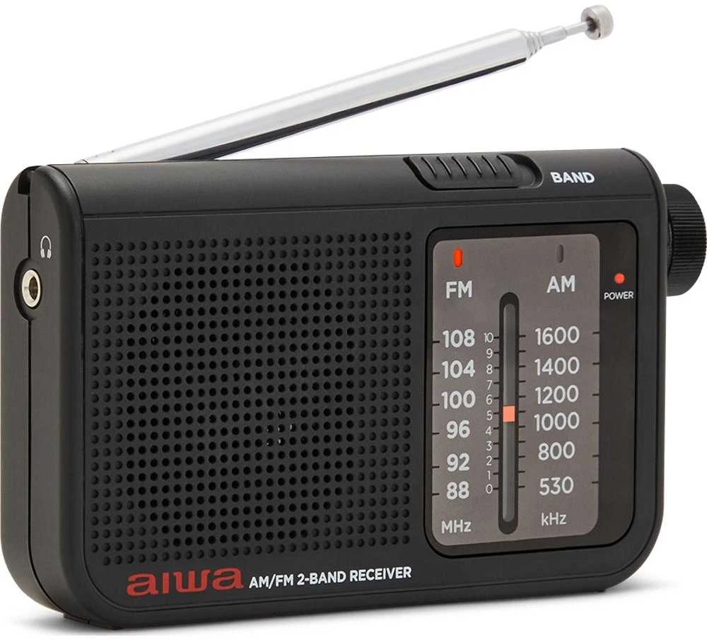 Aiwa Radijo imtuvas FM/AM su 3.5mm lizdu, juodas