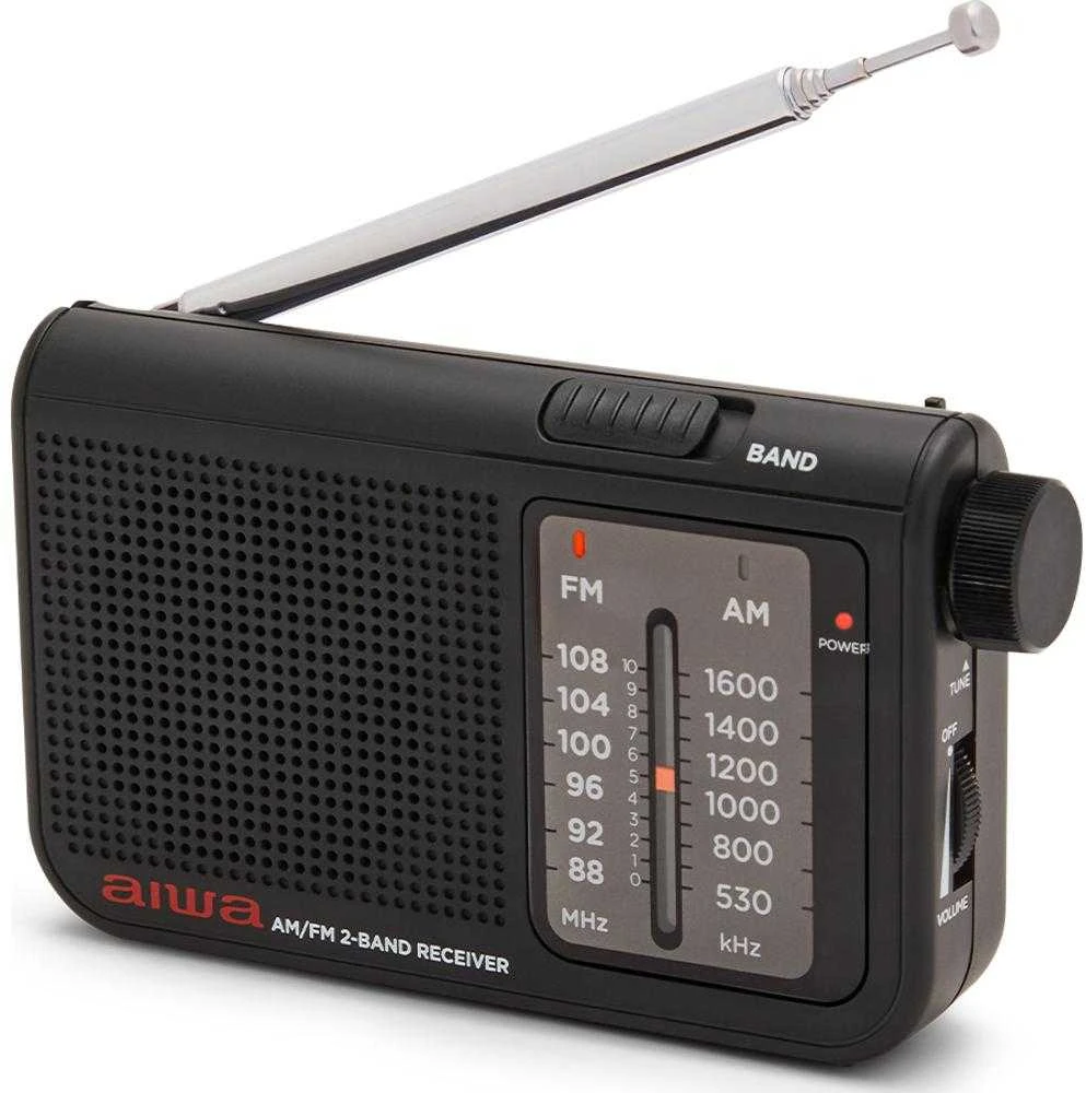 Aiwa Radijo imtuvas FM/AM su 3.5mm lizdu, juodas