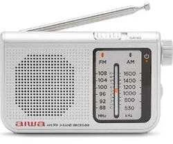 Aiwa Radijo imtuvas FM/AM su 3.5mm lizdu, sidabro spalvos