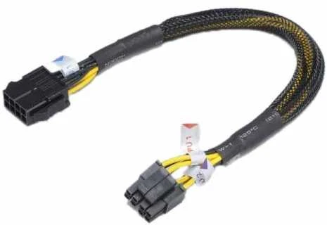 Akasa AK-CB8-8-EXT 8 kontaktų maitinimo šaltinio prailgintuvas – 30 cm