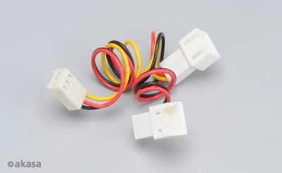 Akasa 3-pin - 3-pin x2, 0.15m, Multicolour (AK-FY320)