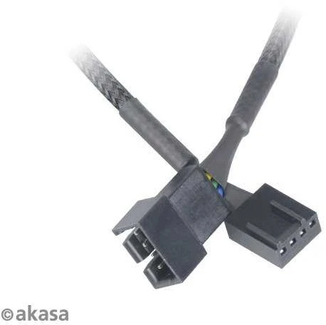 Kabelis AKASA 4-pin PWM, 0.3m, juodas AK-CBFA01-30 / AK-0010