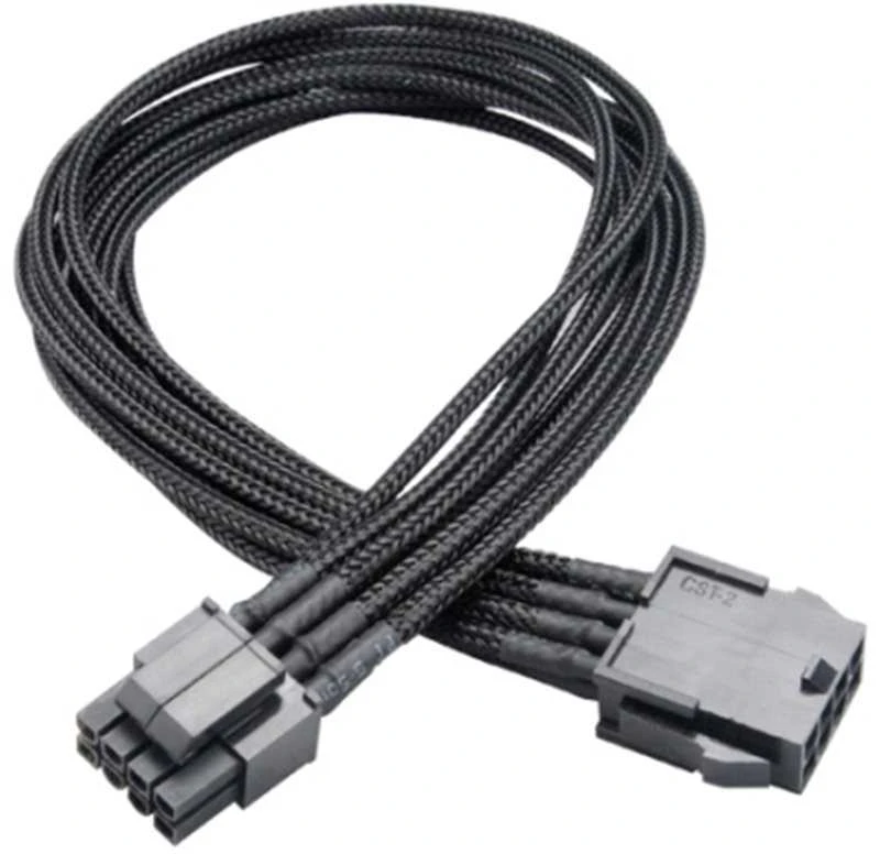 Akasa ATX/EPS 8 kontaktų-ATX/EPS 8 kontaktų, 0,4 m, Juodas (AK-CBPW08-40BK)