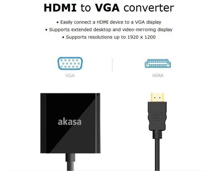 Akasa HDMI to VGA Converter