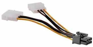Akasa dual 4pin į 6pin PCIe adapteris