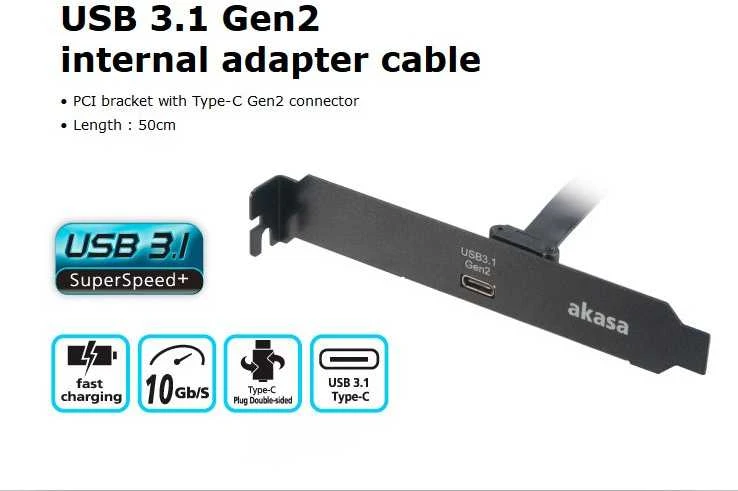Akasa adapter USB 3.1 Gen2