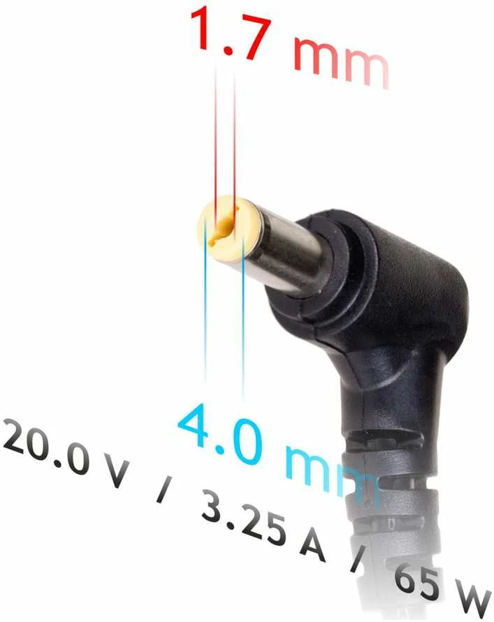 Nešiojamojo kompiuterio pakrovėjas Akyga AK-ND-74 (20V / 3.25A 65W 4.0 x 1.7mm) LENOVO 1.2m